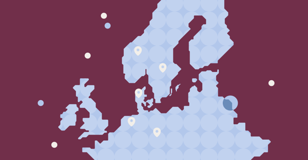 Brand image with map of Europe