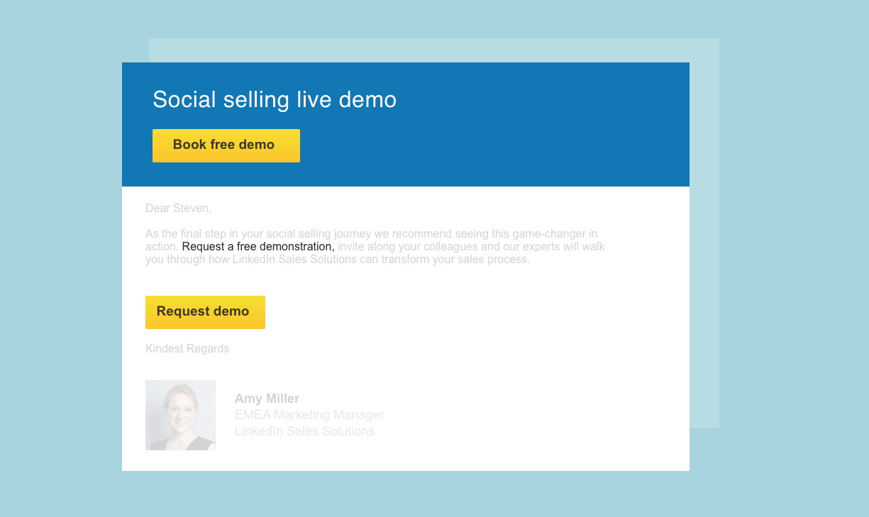 B2B demo email