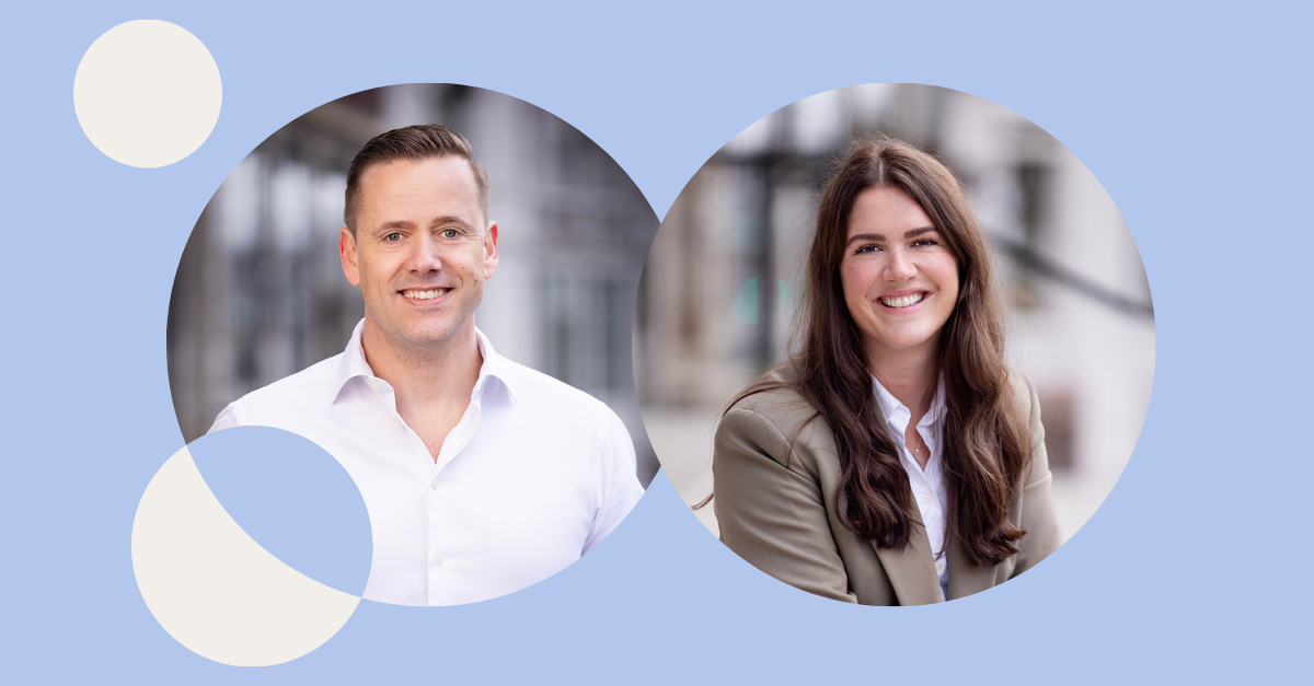 Photo of Lars Engbork, Group CEO  and Bettina Isabelle Berntsen, Group CMO