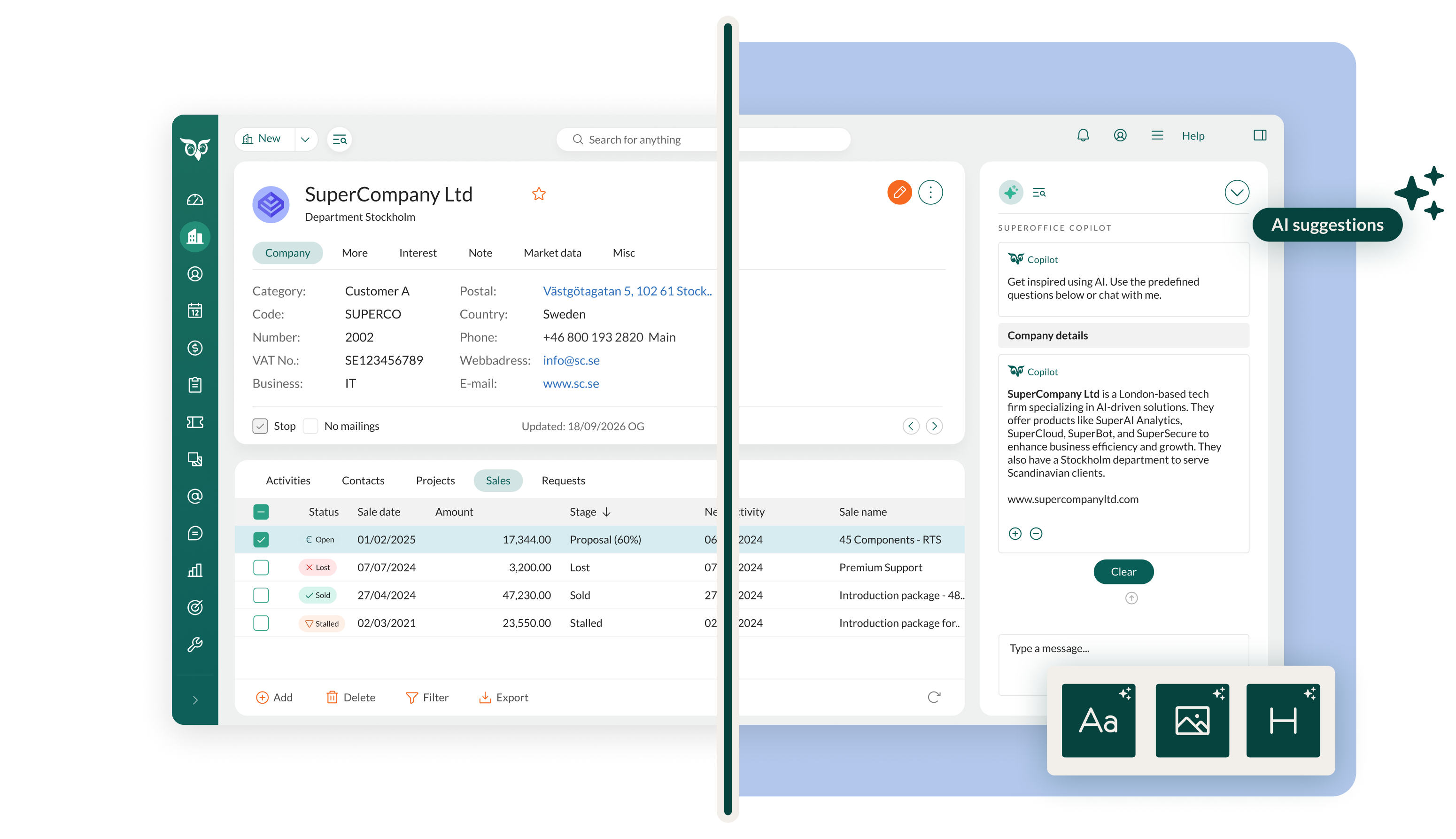 SuperOffice Copilot AI
