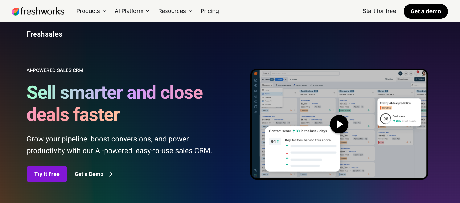Freshsales website